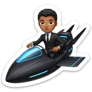black panther driving glider sticker