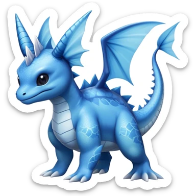 Edgy cool Lapras-Vaporeon-creature-hybrid full body  sticker