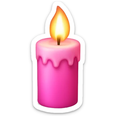 Pink candle sticker