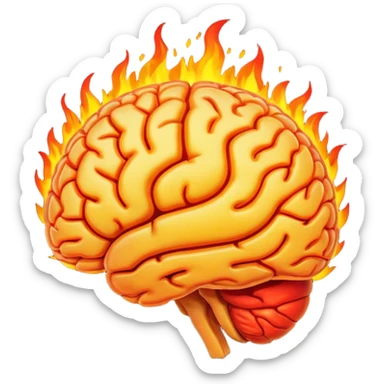 Fire brain sticker