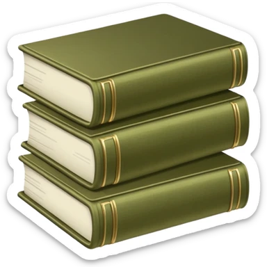 khaki satin books sticker