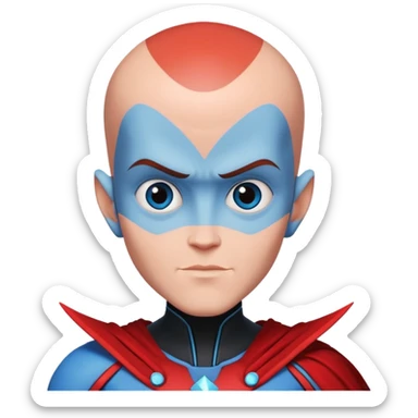 Mega mind but red skin not blue skin sticker