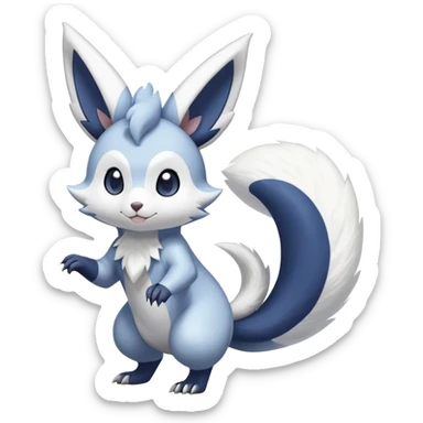 Shiny Furret-Minccino-Meowstic-Absol-Zangoose-Hybrid (Full body) sticker