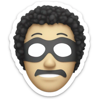 jason mask with afro coming out sticker