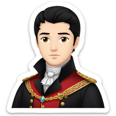 lord anthony bridgerton black hair  sticker