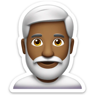 south indian man with a short beard and mustashe  sticker