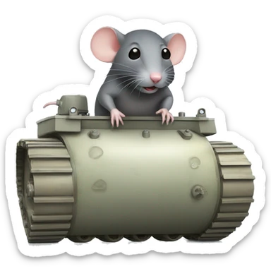 RAT IN TANK sticker