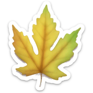 autumn leaf sticker
