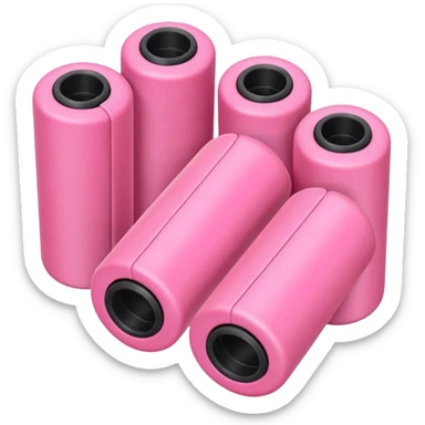 Several pink velcro curlers sticker