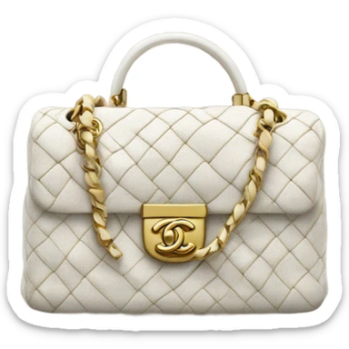 Tweed white chanel bag  sticker
