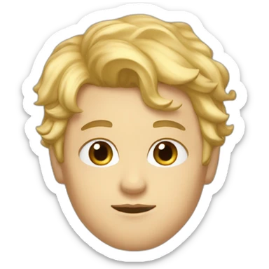 garcon cheveux blond aux yeux bleus sticker