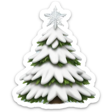 White Christmas tree sticker