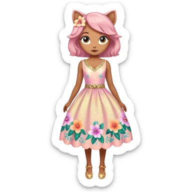 Multicolored sparkly pastel dark iridescent light pale gloomy spooky cute adorable pretty cool elegant realistic floral exotic Falvie-Fionbri, full body sticker