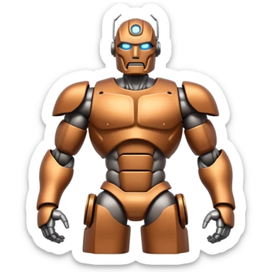 Greek Robot a giant and have good body made of iron and a good face like greek gods  sticker