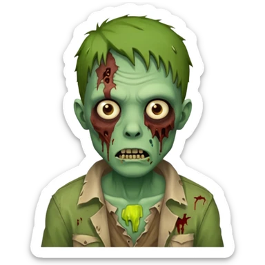 Um zombie cria  sticker