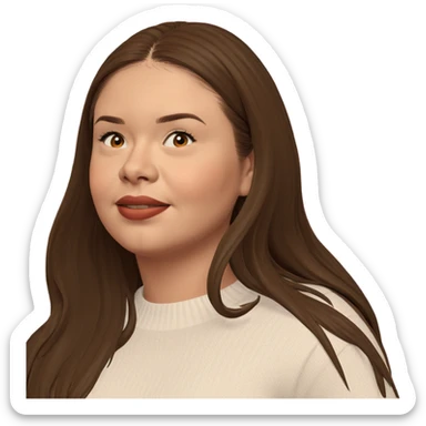 autumn girl in white sweater sticker