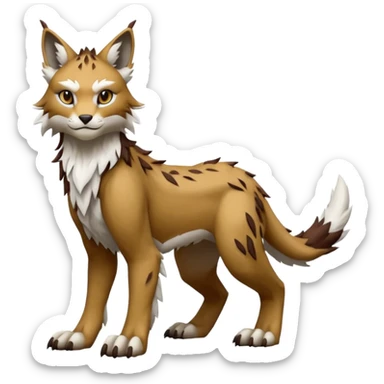 Lynx-Sergal-Vernid-Fakémon-Pokémon-creature (full body) sticker