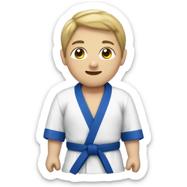 Cue personBlind person in judo uniform sticker