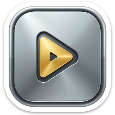 silver play button sticker