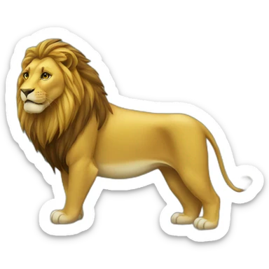 Lion et dauphin sticker