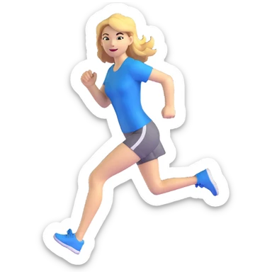 Michelle Monaghan running, female actress with honey blonde hair sticker