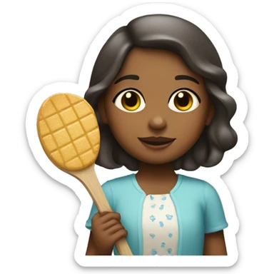 Niña con una paleta sticker