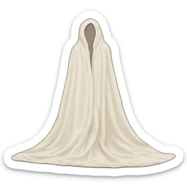 The silhouette of a woman's figure under a silk blanket sticker