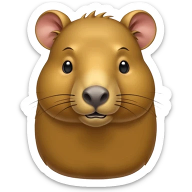 uma moeda de capybara fofinha kawai sticker