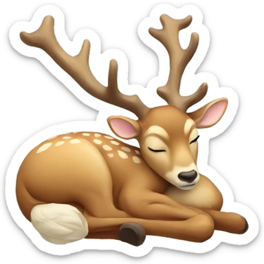 Deer that is sleeping sticker