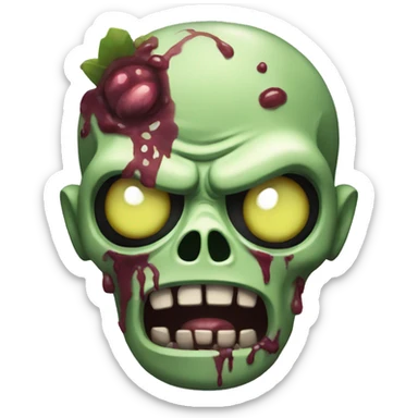 zombie from plants vs zombies sticker