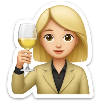 😊 holding white wine sticker