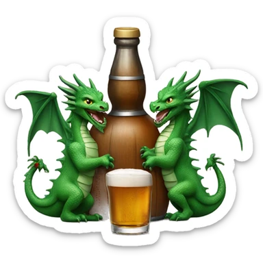 Three dragons drinking Jameson  sticker