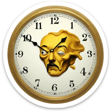 Salvador Dali Melting clock sticker