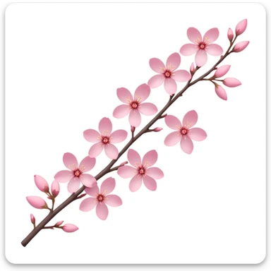 sakura branch with pastel background sticker