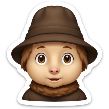 mole wearing a hat sticker