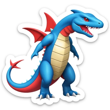 celestial salamence-garchomp-hybrid, full body sticker