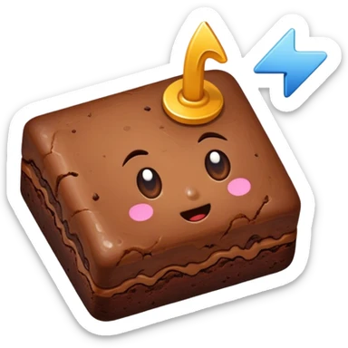 A food brownie getting points sticker