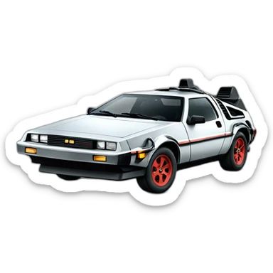 Marty McFly on car sticker