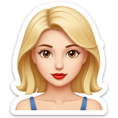 a beautiful woman flirting  sticker