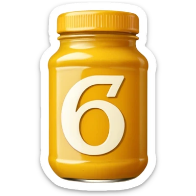 mango flavored mustard with 67 on it sticker