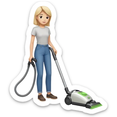 Vacuuming floor sticker