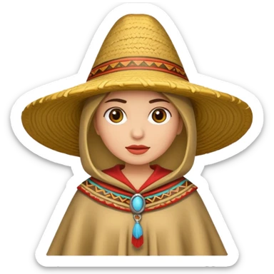 woman with pancho sticker
