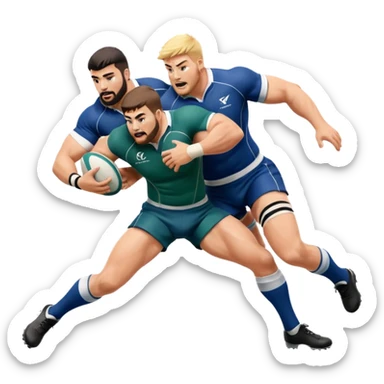 dominant rugby tackle sticker