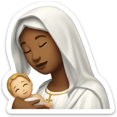 holy Mary with baby Jesus sticker