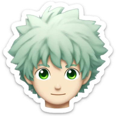 izuku midoriya but bald sticker
