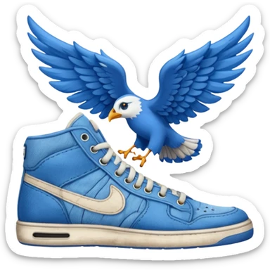 blue wing sneakers sticker