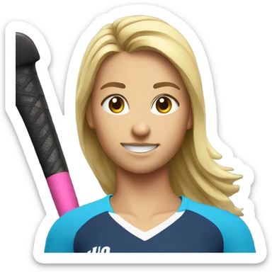 Field hockey player sticker