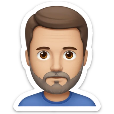 MALE, BROWN HAIR, GREY GOATY BEARD sticker