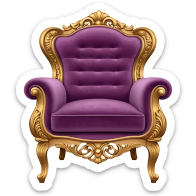 Mauve antique chair sticker