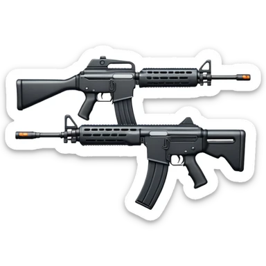 Combat assault rifle weapon sticker